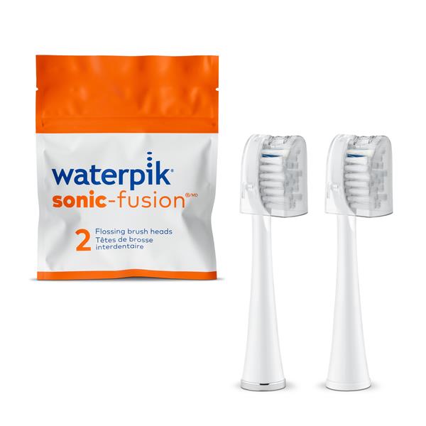 Waterpik™ Sonic-Fusion™ Full-Size Replacement Flossing Brush Heads - White  – White (SFFB-2EW)