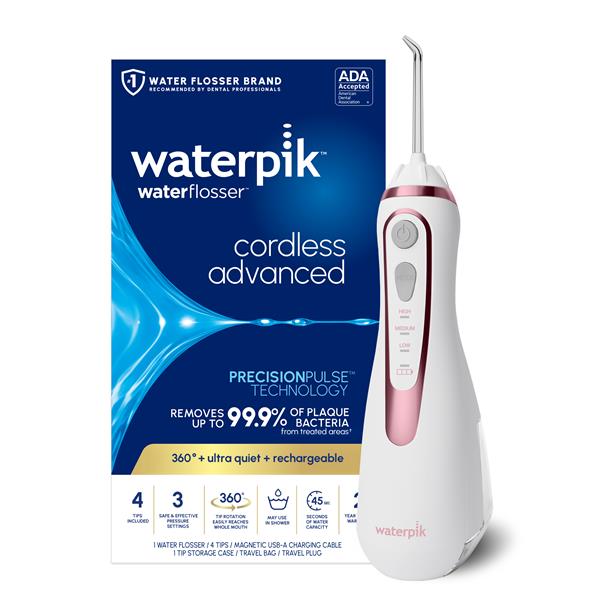 Alternative view of Rose Gold Cordless Advanced 2.0 Water Flosser – Rose Gold (WP-589)