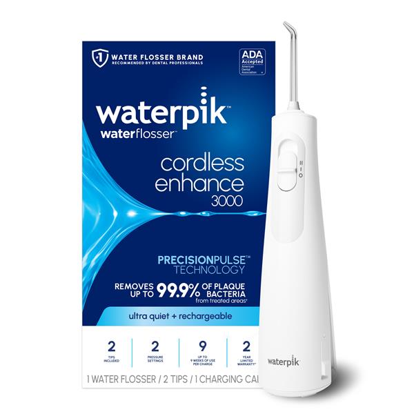 Alternative view of White Cordless Enhance 3000 Water Flosser – White (WF-21W010)