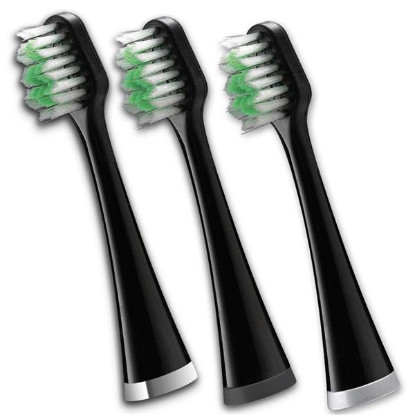 Waterpik™ Triple Sonic Replacement Brush Heads - Black – Black (STRB-3WB)