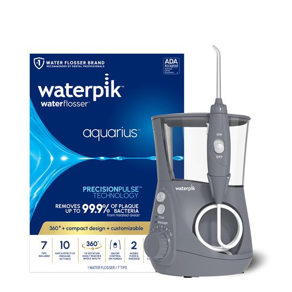 Alternative view of Modern Gray Aquarius™ Water Flosser – Gray (WP-667)
