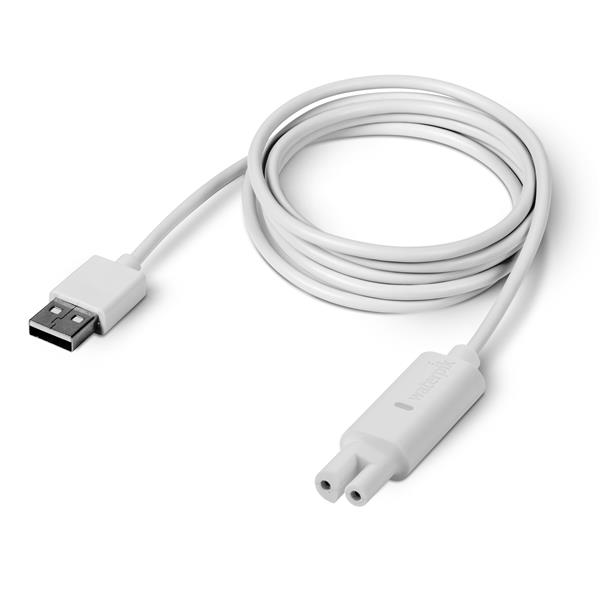 2-Prong USB-A Charging Cable for Cordless Plus, Cordless Pearl, and Cordless WP-360 – White (WP-450-USB)
