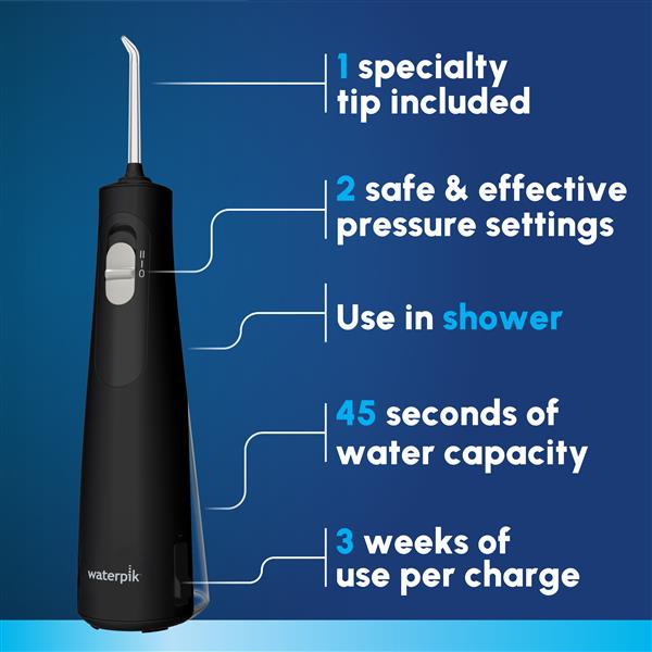 Black Cordless 1100 Water Flosser – Black (WF-30CD012) - Image 3